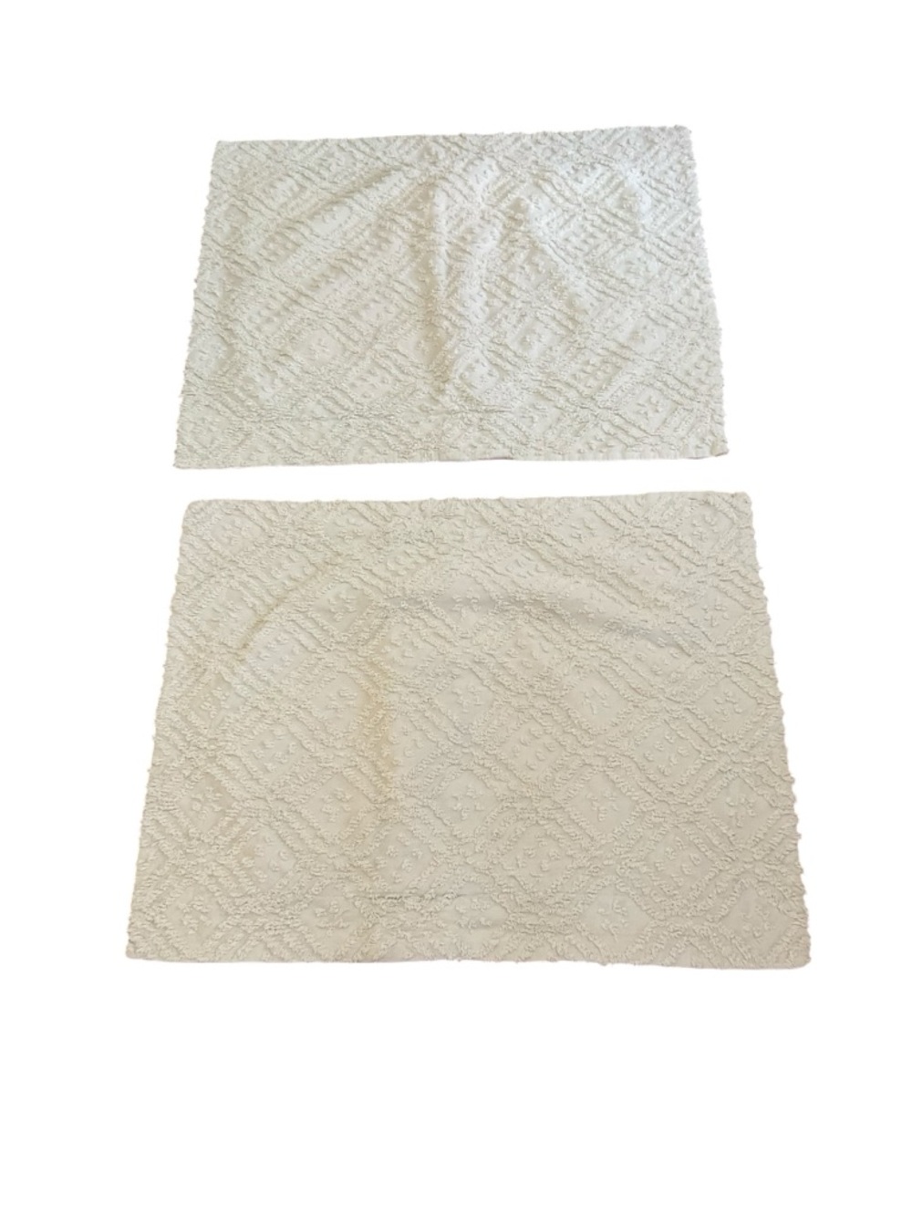 L.L. BEAN chenille pillow shams